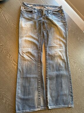 Big Star Women's Wide Leg Jeans in Medium Blue Wash